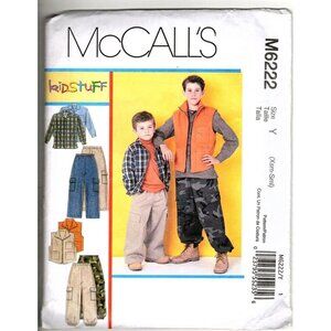 McCall's M6222 Boys XS to S Shirt, Vest and Cargo Pants Uncut Sewing Pattern